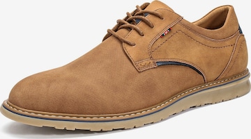 ALLTHEMEN Lace-Up Shoes 'Schritt' in Brown: front