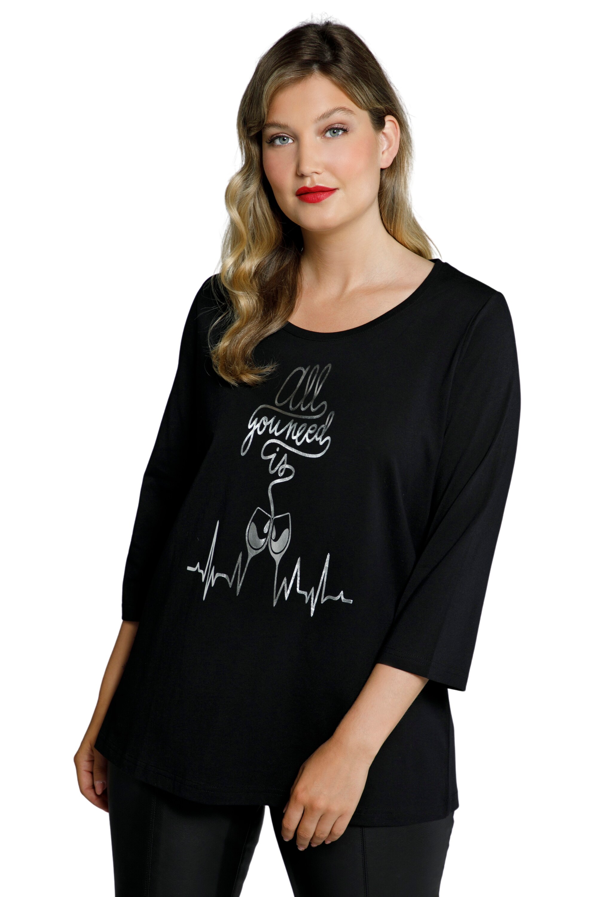Plus size Odzież Ulla Popken Koszulka w kolorze Czarnym 