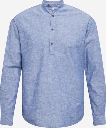 JACK & JONES Slim fit Button Up Shirt in Blue: front