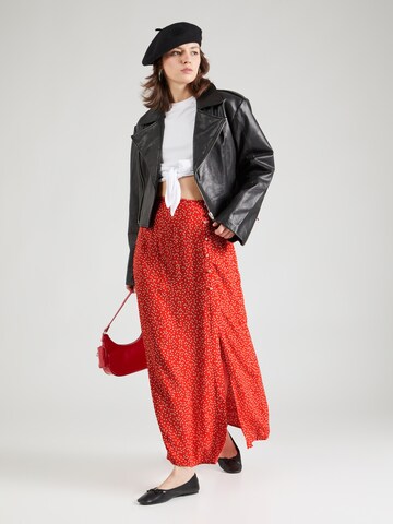 PIECES Skirt 'SUI' in Red