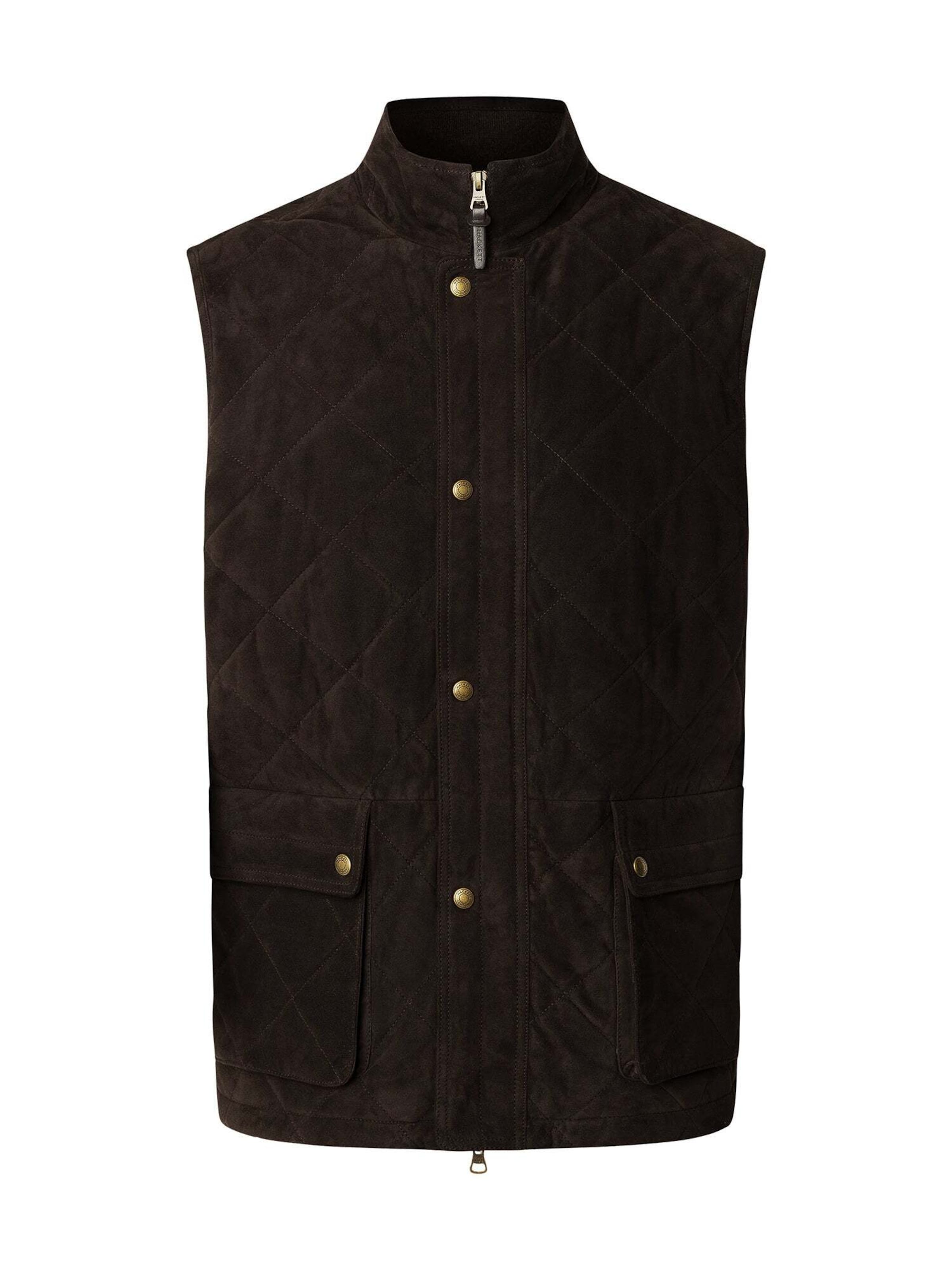 Hackett London Bodywarmer in Bruin: voorkant