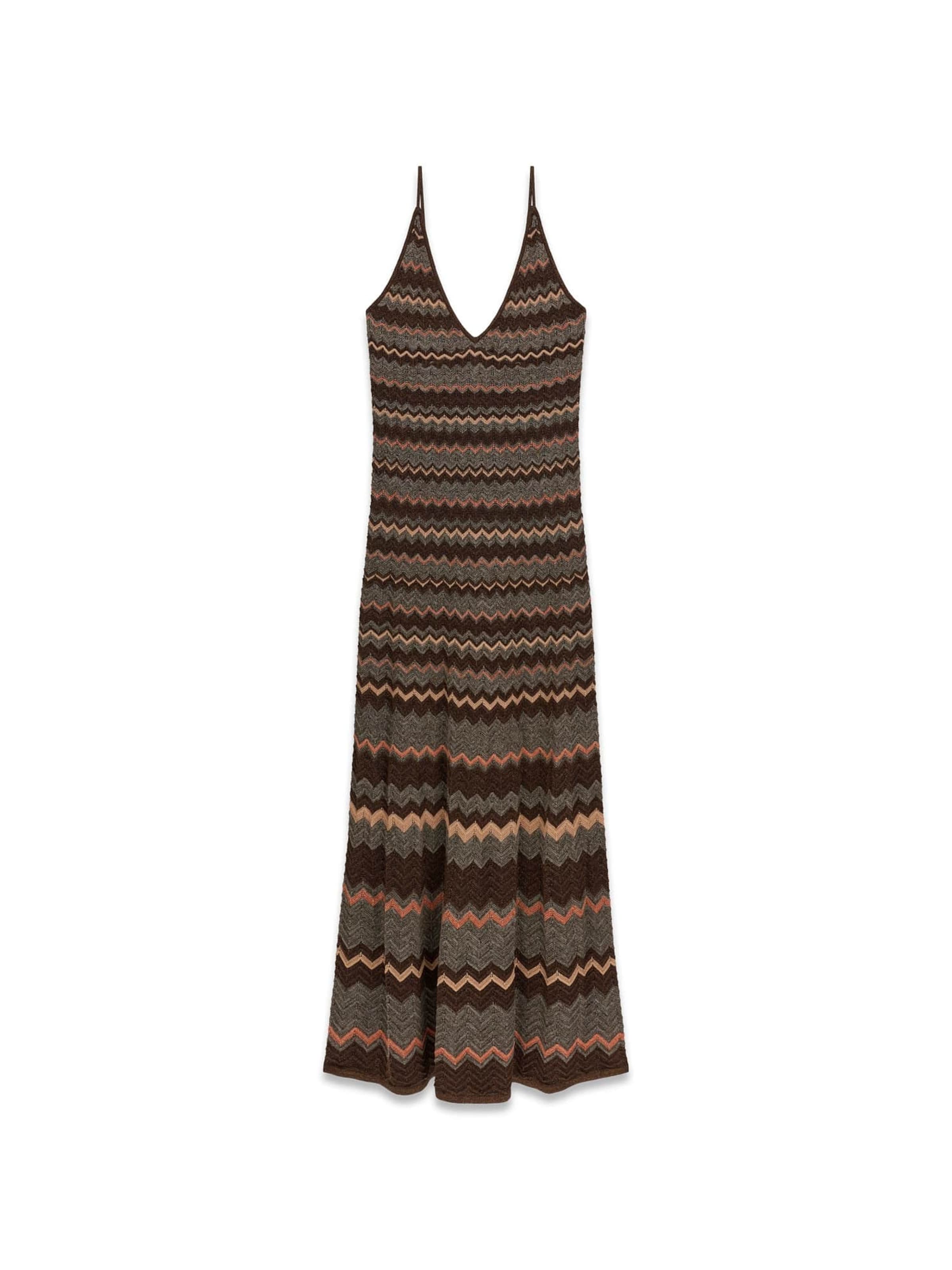 MARCIANO LOS ANGELES Knitted dress in Brown: front