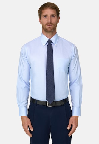 Chemise Boggi Milano en bleu : devant