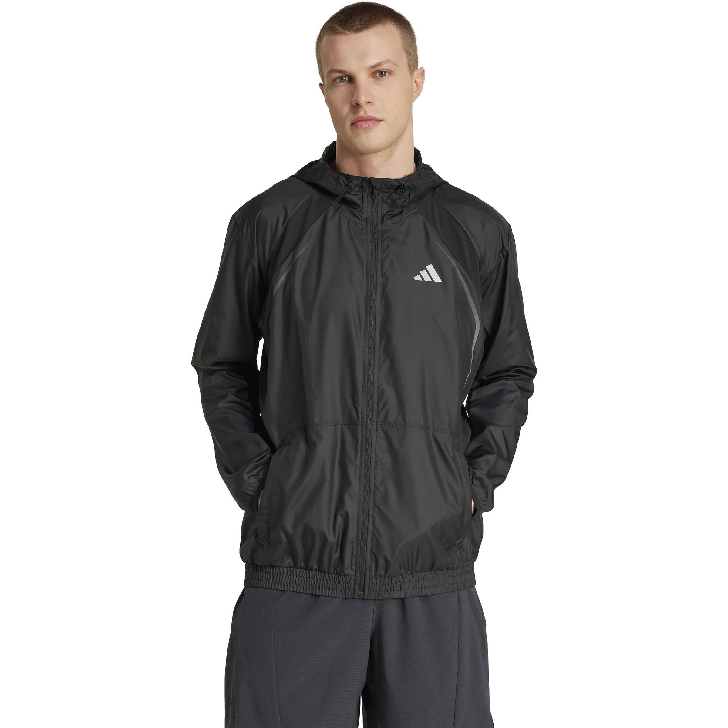 ADIDAS PERFORMANCE Jacke 'TECH' in Schwarz: Vorderseite