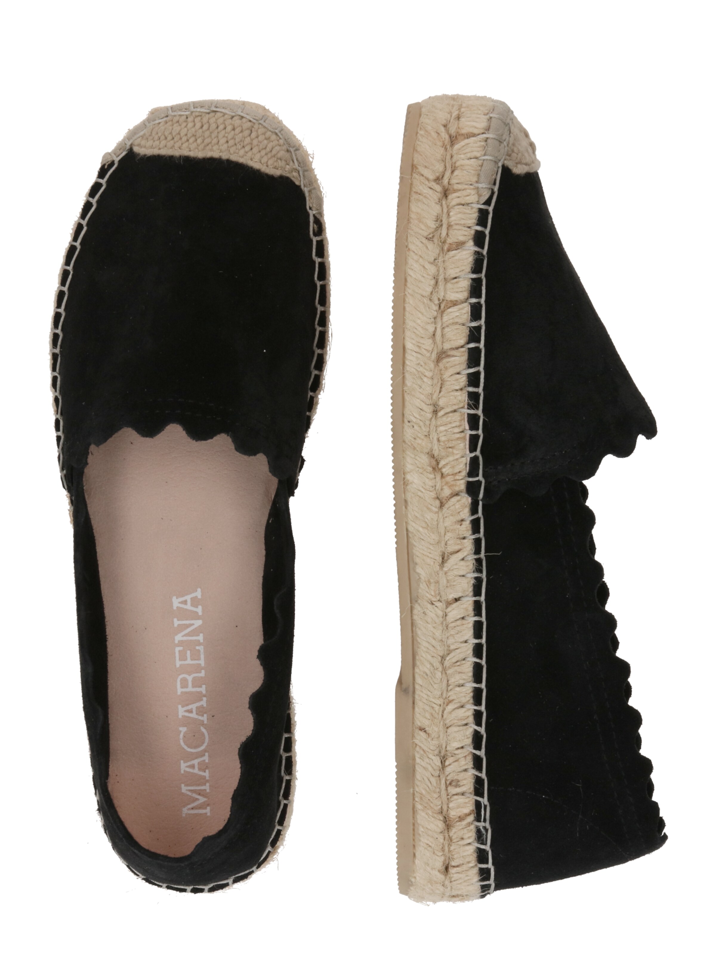 MACARENA Espadrillo värissä musta