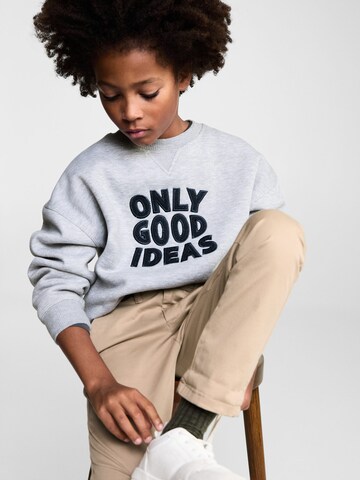Sweat 'GOOD' MANGO KIDS en gris : devant