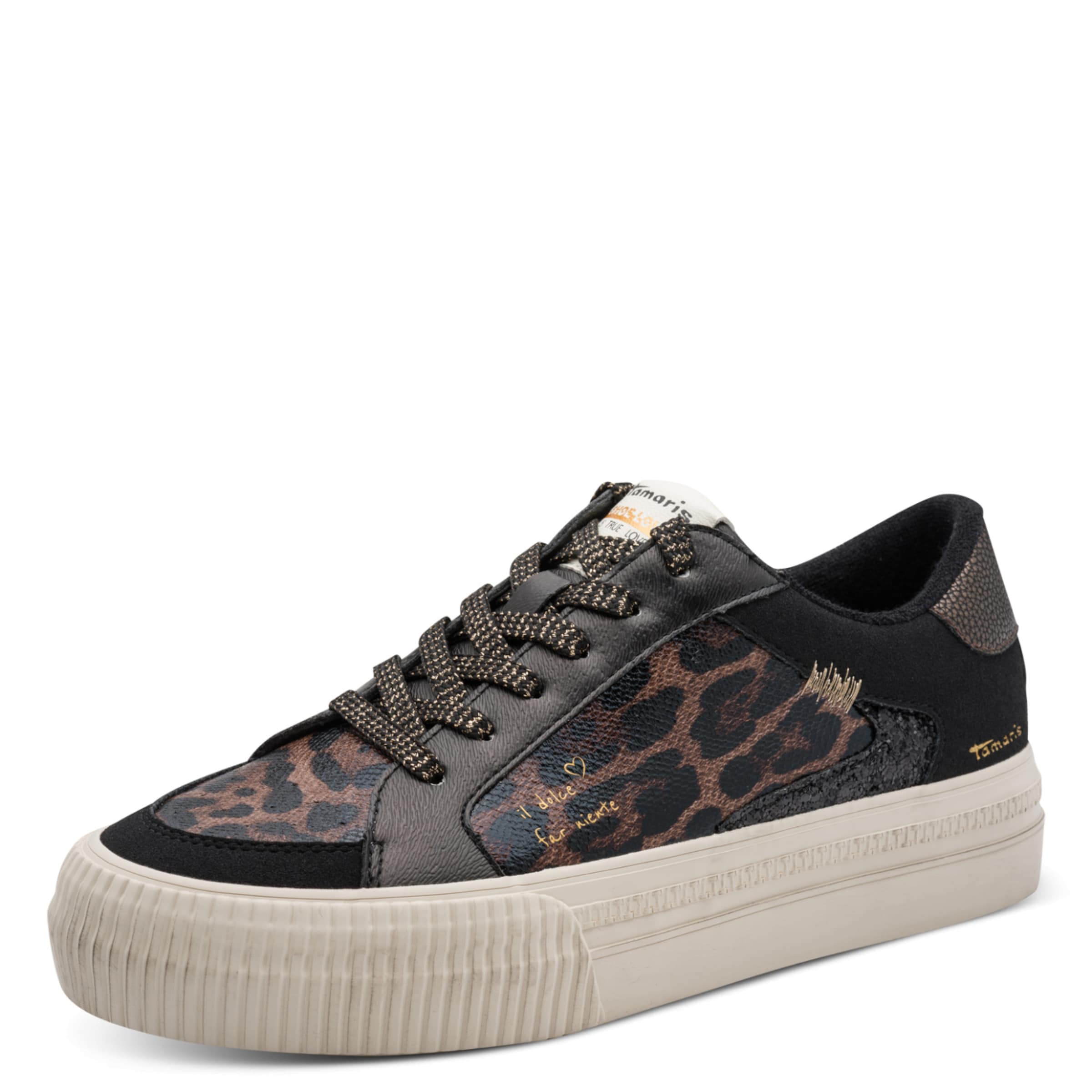 Tamaris Trainers in Black: front