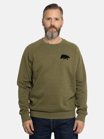 FORSBERG Sweatshirt 'mit Frottee Logo' in Grün: Vorderseite