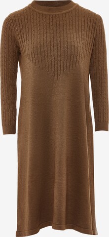 Jalene Knitted dress in Brown: front