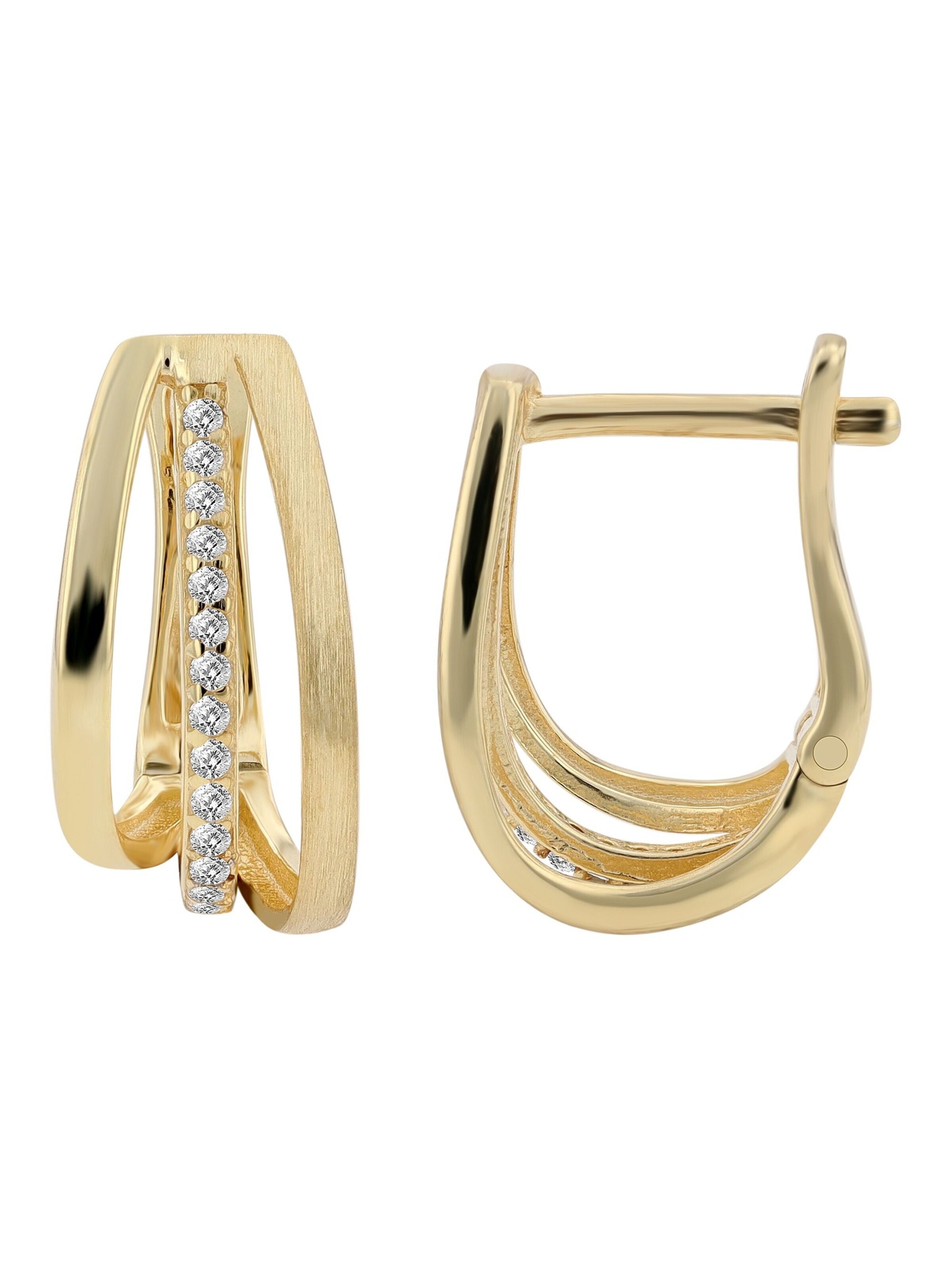 Akzent Ohrringe 'Arnika, 925 Sterlingsilber, langlebig'‌‌‌‌‌‌‌ in Gold
