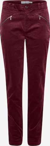 Fransa Regular Pants 'TEAN' in Red: front