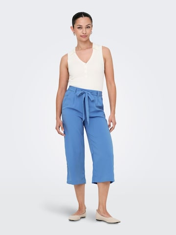 ONLY Wide leg Pleat-front trousers 'ONLNOVA' in Blue