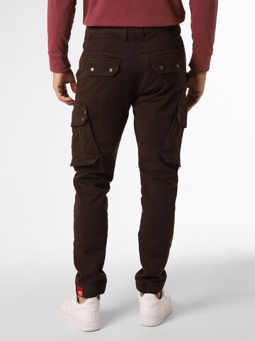 ALPHA INDUSTRIES Tapered Cargo Pants in Brown