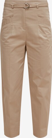 COMMA Tapered Bukser i beige: forside