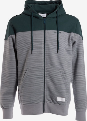 mazine Zip-Up Hoodie 'Neston' in Grey: front