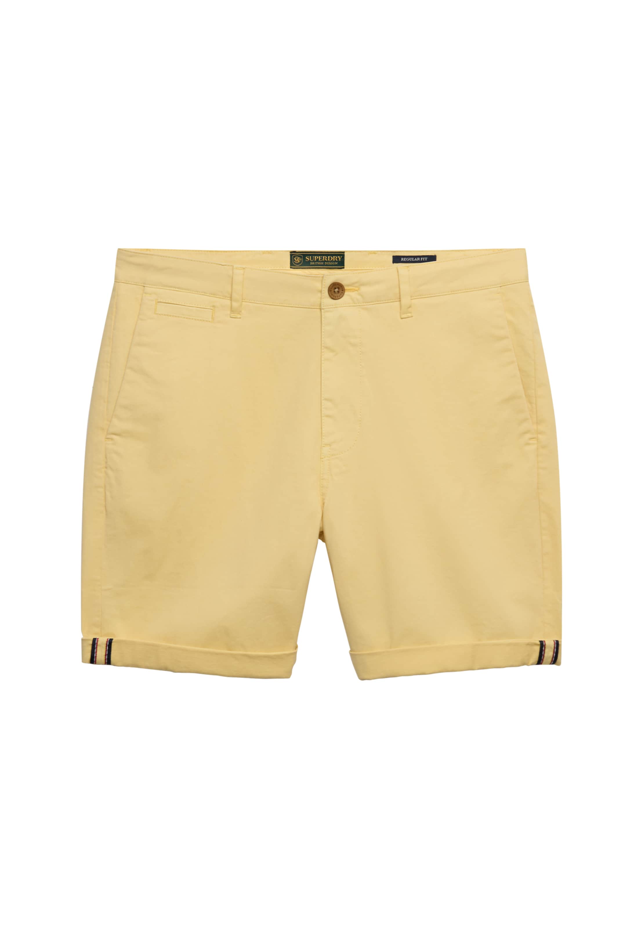 Pantalon chino Superdry & Co en jaune : devant