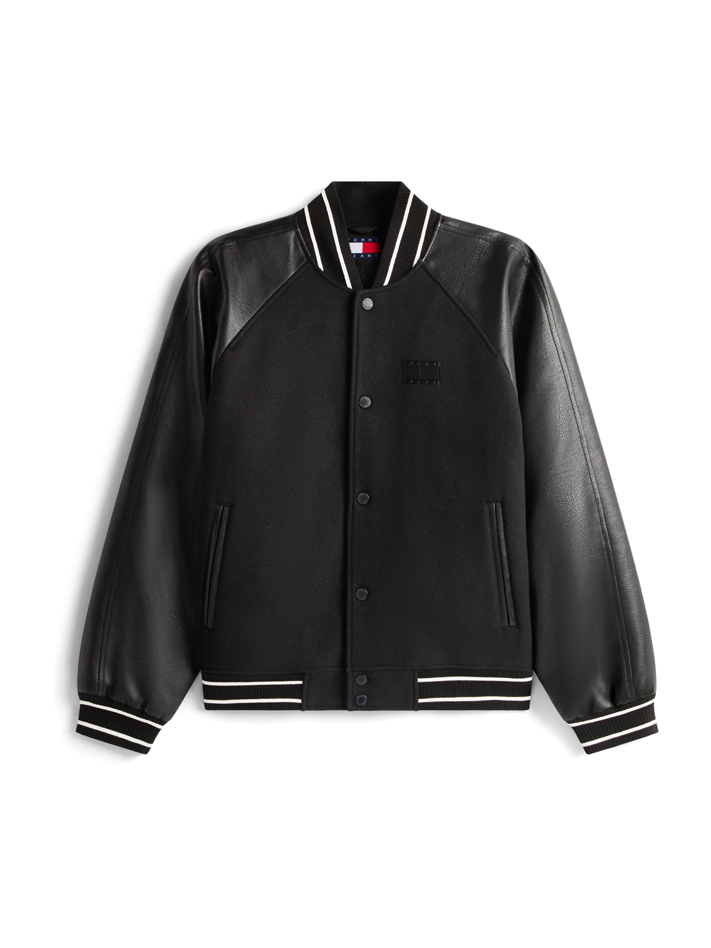 Tommy Jeans Демисезонная куртка в Черный: спереди