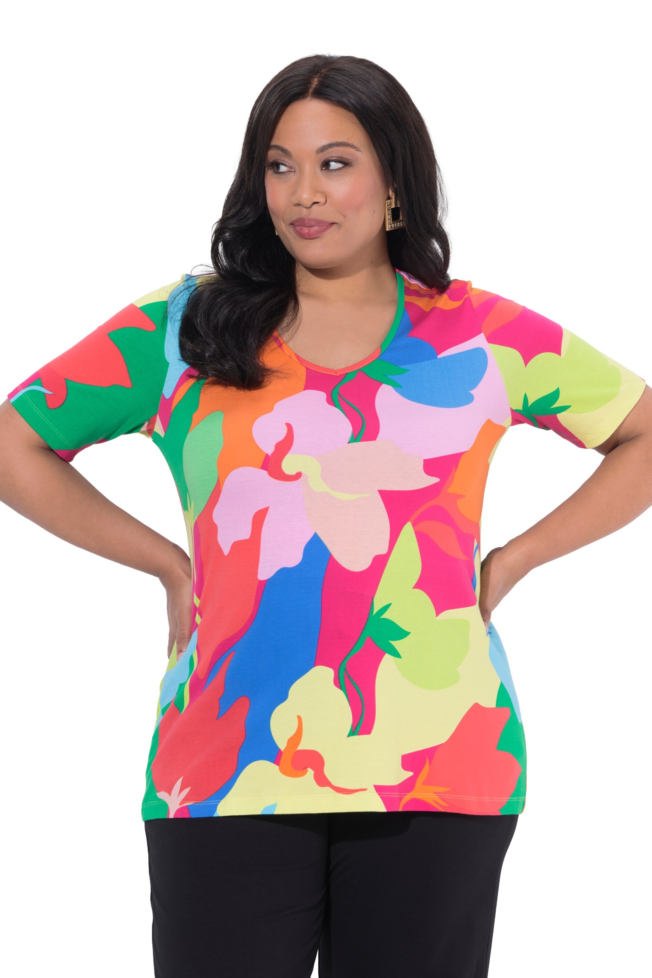 Ulla Popken Shirt in Roze: voorkant