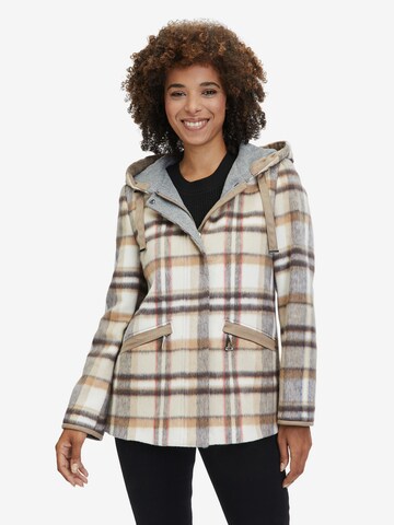 Amber & June Between-Season Jacket in Beige: front