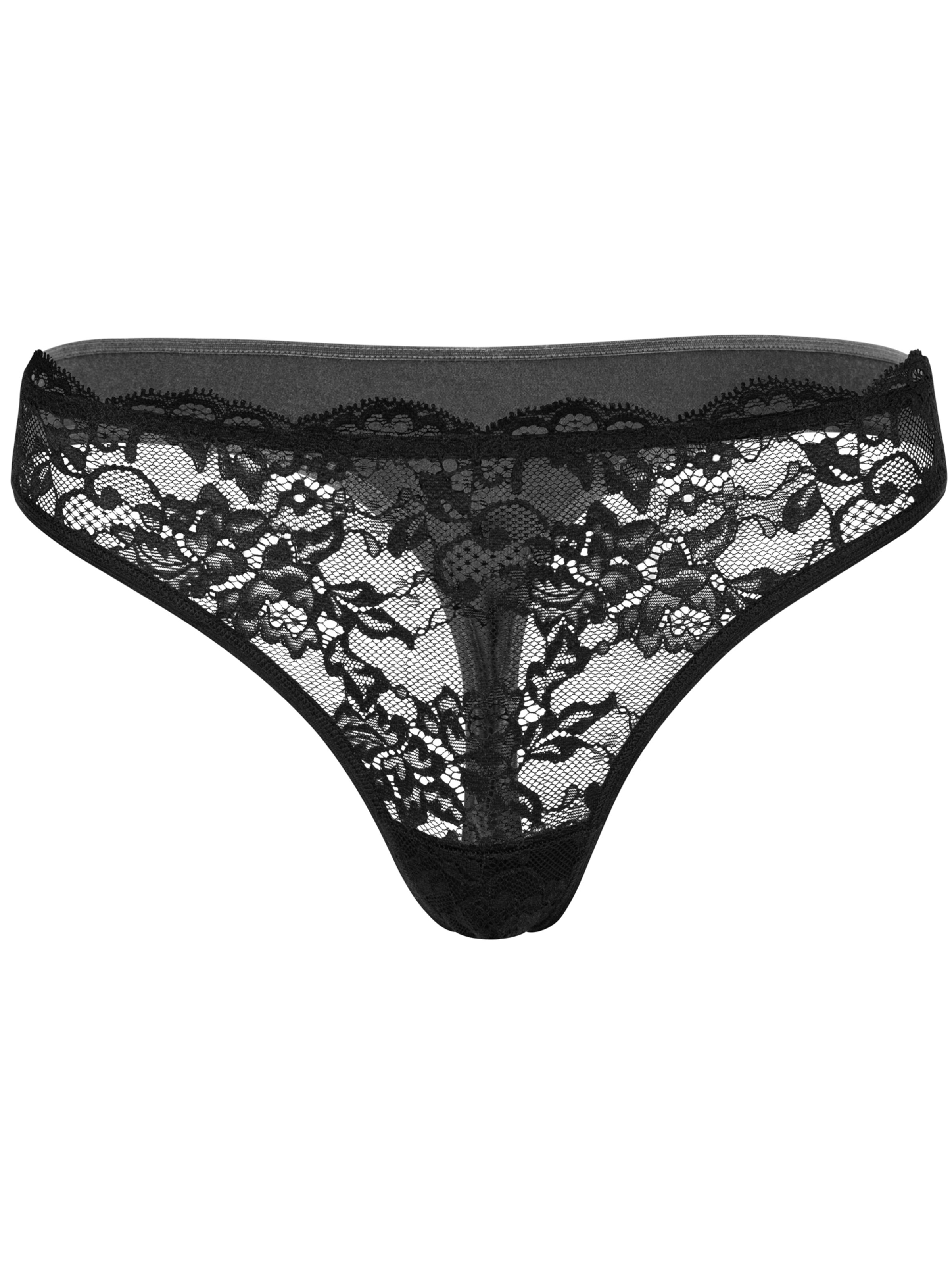 Yenita String in Zwart: voorkant