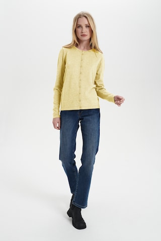 SAINT TROPEZ Knit Cardigan 'Mila' in Yellow