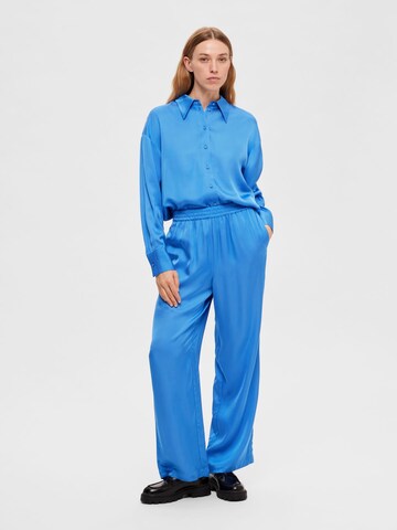 SELECTED FEMME Regular Hose in Blau