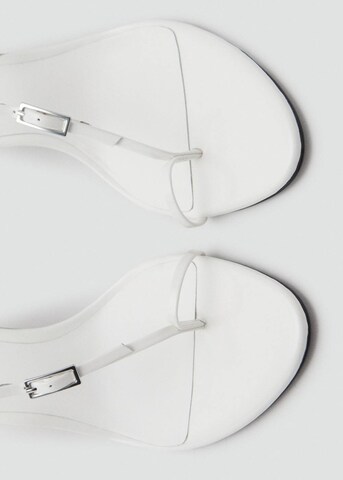 MANGO T-Bar Sandals 'Yeya' in White