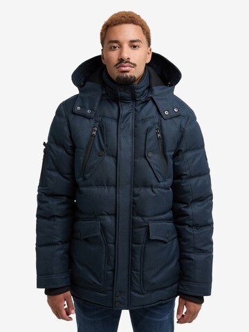 BRUNO BANANI Winterjas ' CHAN ' in Blauw: voorkant