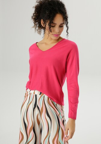 Aniston SELECTED Sweater in Pink: front