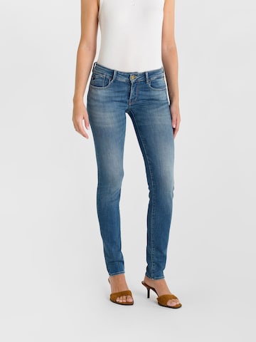Coupe slim Jean Le Temps Des Cerises en bleu : devant