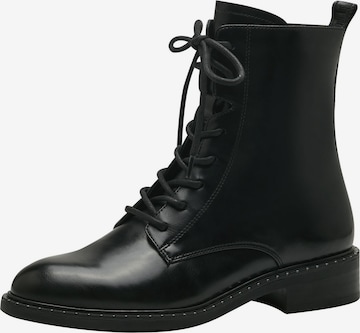 TAMARIS Lace-Up Ankle Boots in Black: front