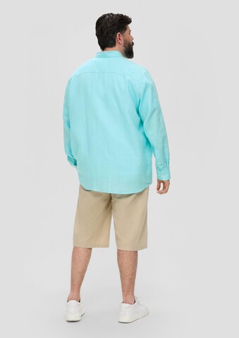 s.Oliver Men Big Sizes Regular fit Button Up Shirt in Blue