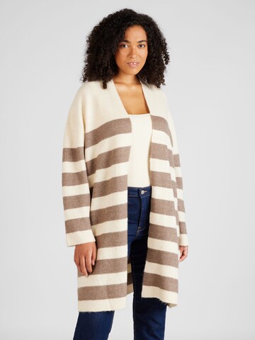 Vero Moda Curve Knit Cardigan 'PHILINE' in Beige: front