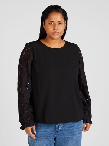 Vero Moda Curve Blouse 'Seja' in Zwart: voorkant