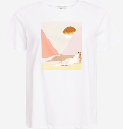 KAFFE CURVE T-shirt en blanc, Vue avec produit