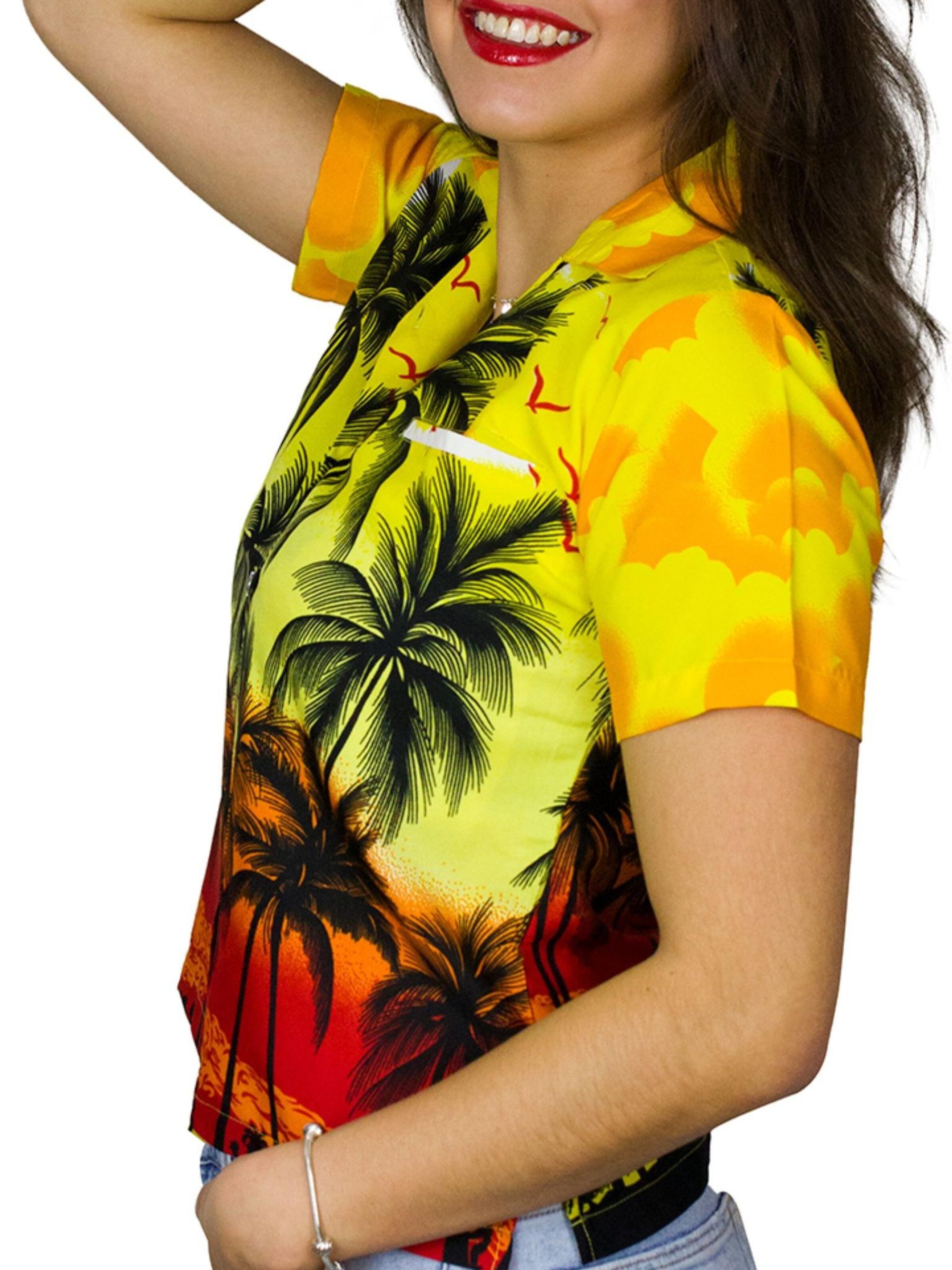 King Kameha Blouse 'Beach' in Yellow