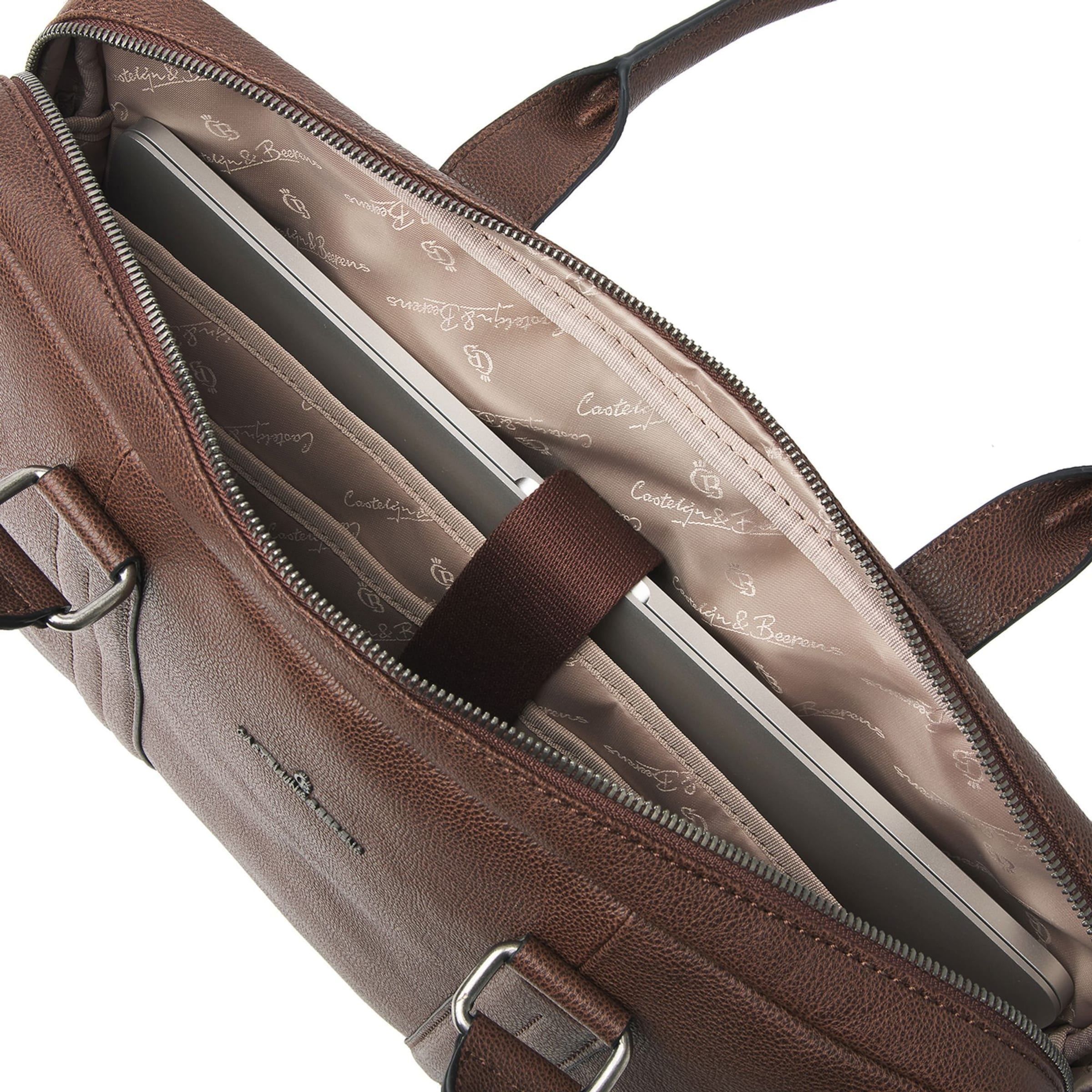 Borsa a spalla 'Linee Mirjam' di Castelijn & Beerens in marrone