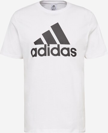 ADIDAS SPORTSWEAR Λειτουργικό μπλουζάκι 'Essentials' σε λευκό: μπροστά