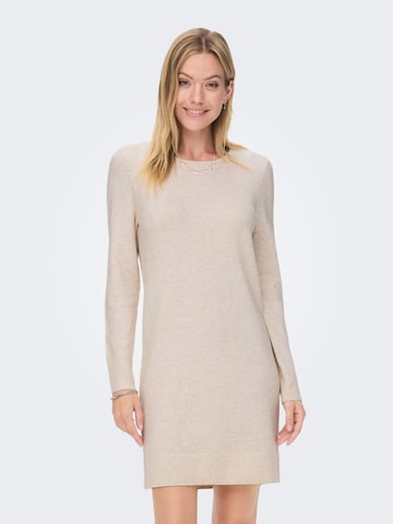 ONLY Knitted dress 'Rica' in Beige: front