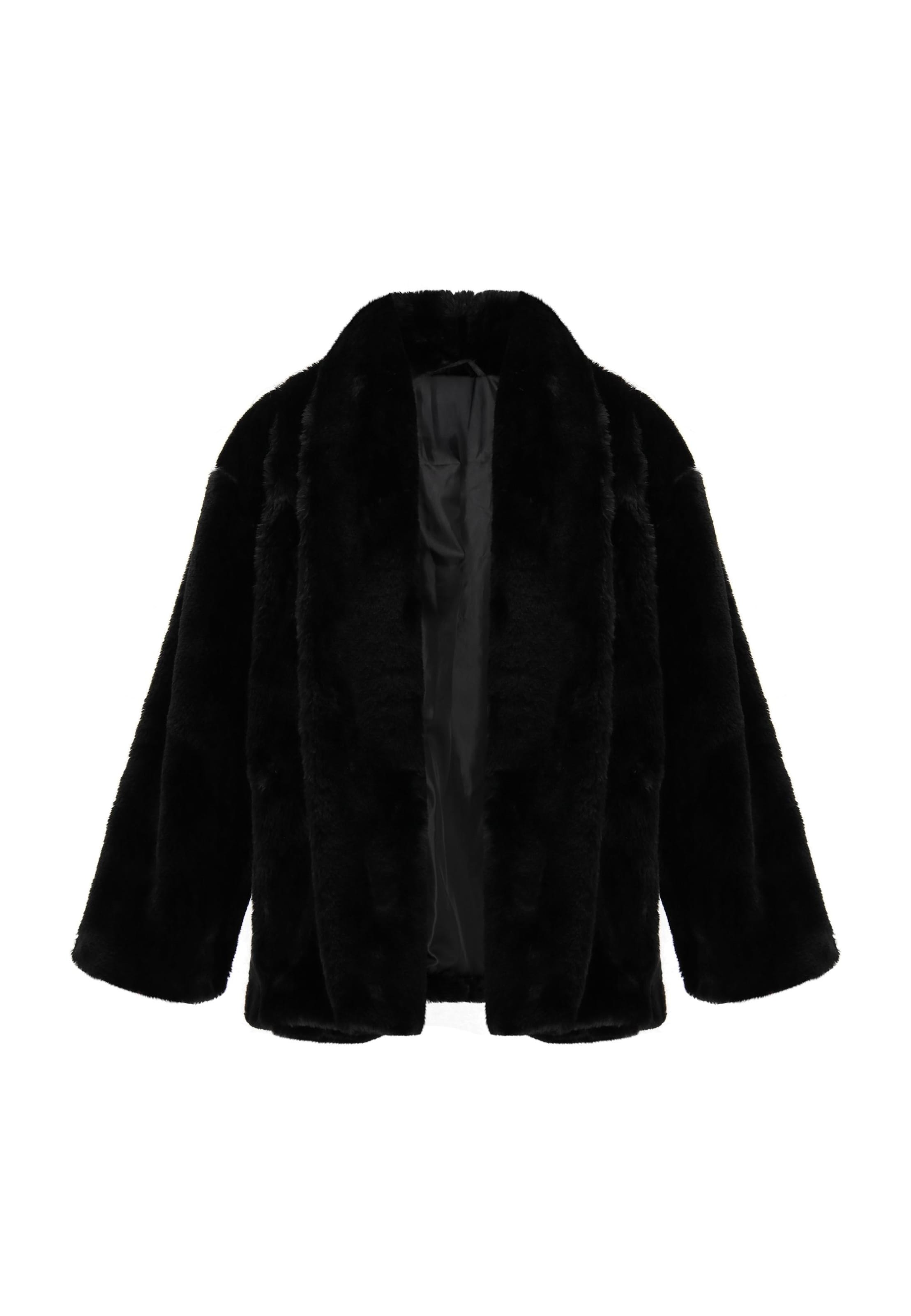 Veste mi-saison 'Fashion Look' taddy en noir : devant