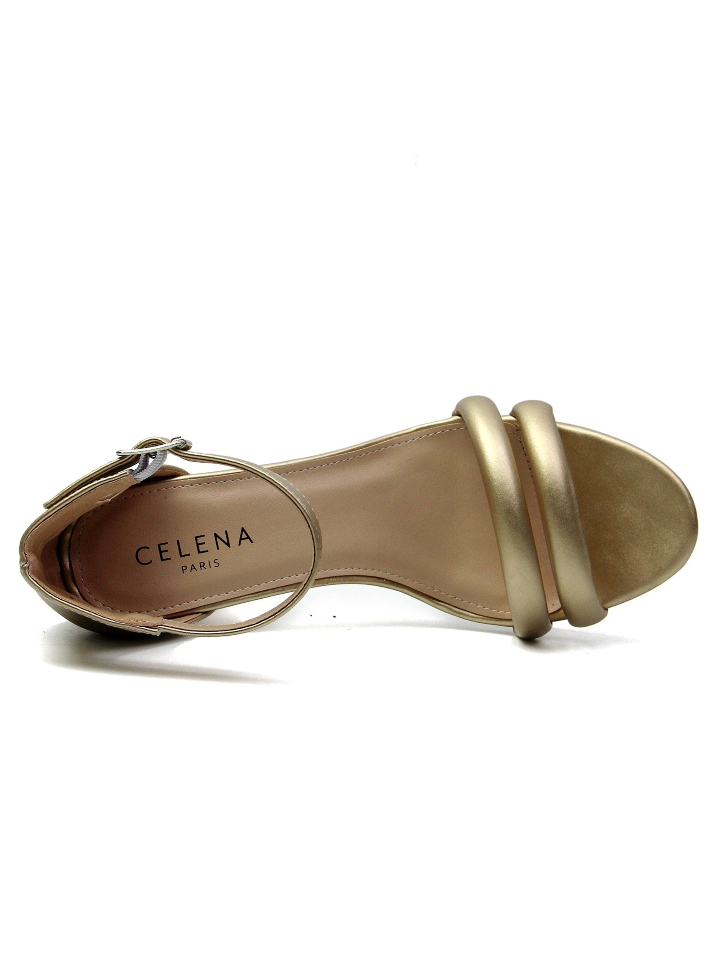 Celena - Sandálias com tiras 'Chelsie' em ouro