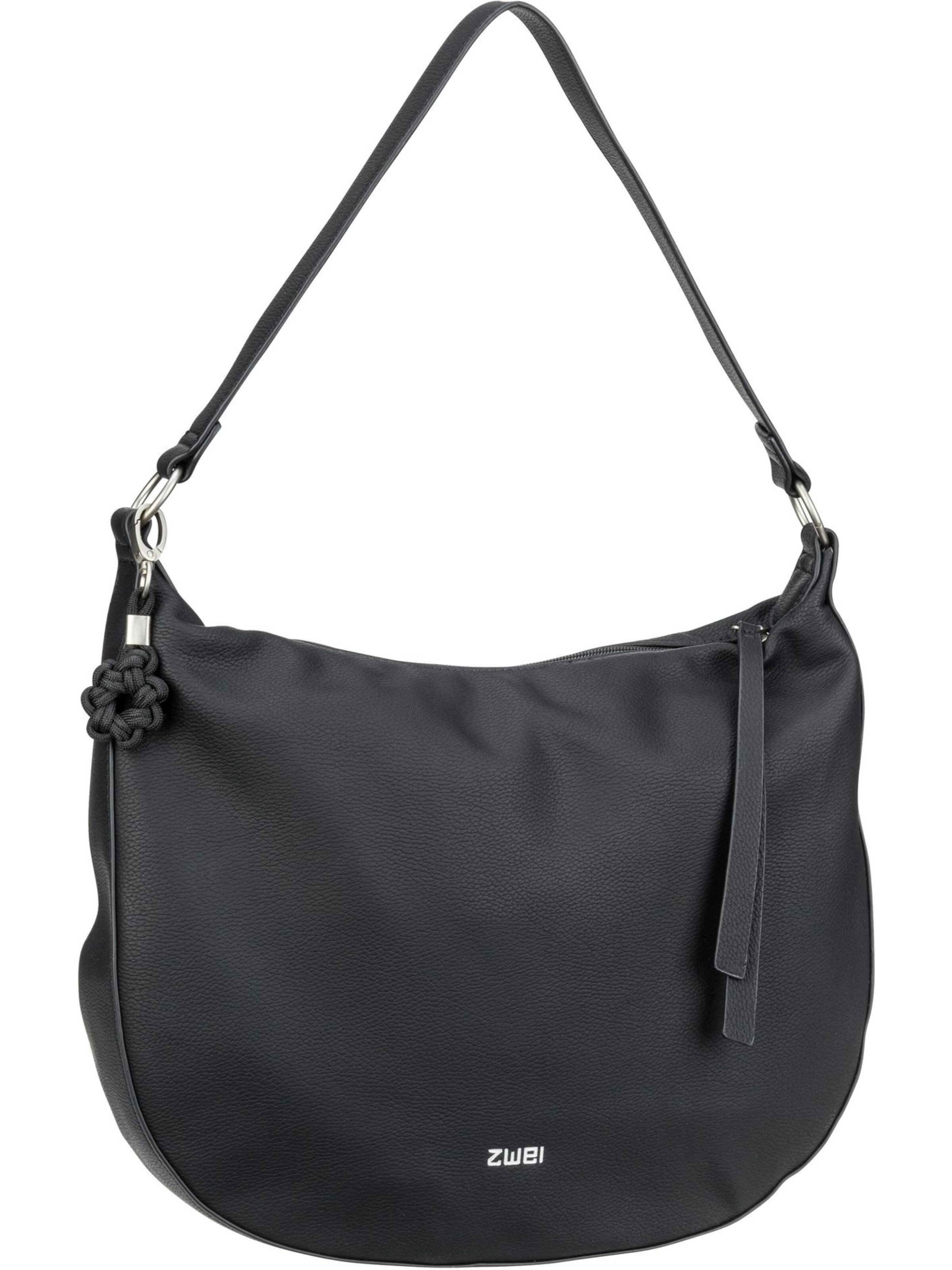 ZWEI Schultertasche 'Yuna' in Schwarz: Vorderseite