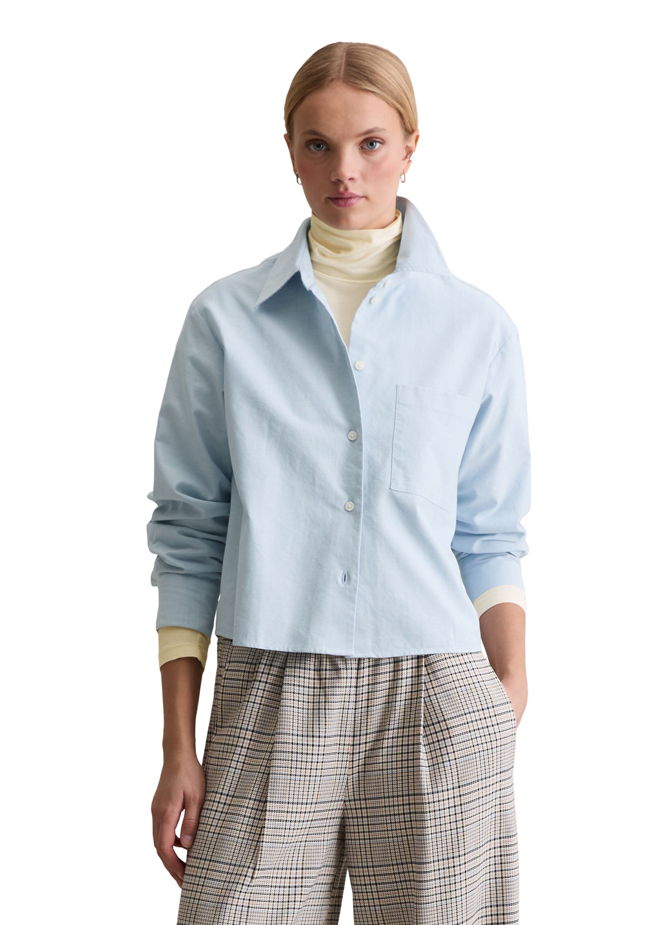 Marc O'Polo DENIM Blouse in Blauw: voorkant