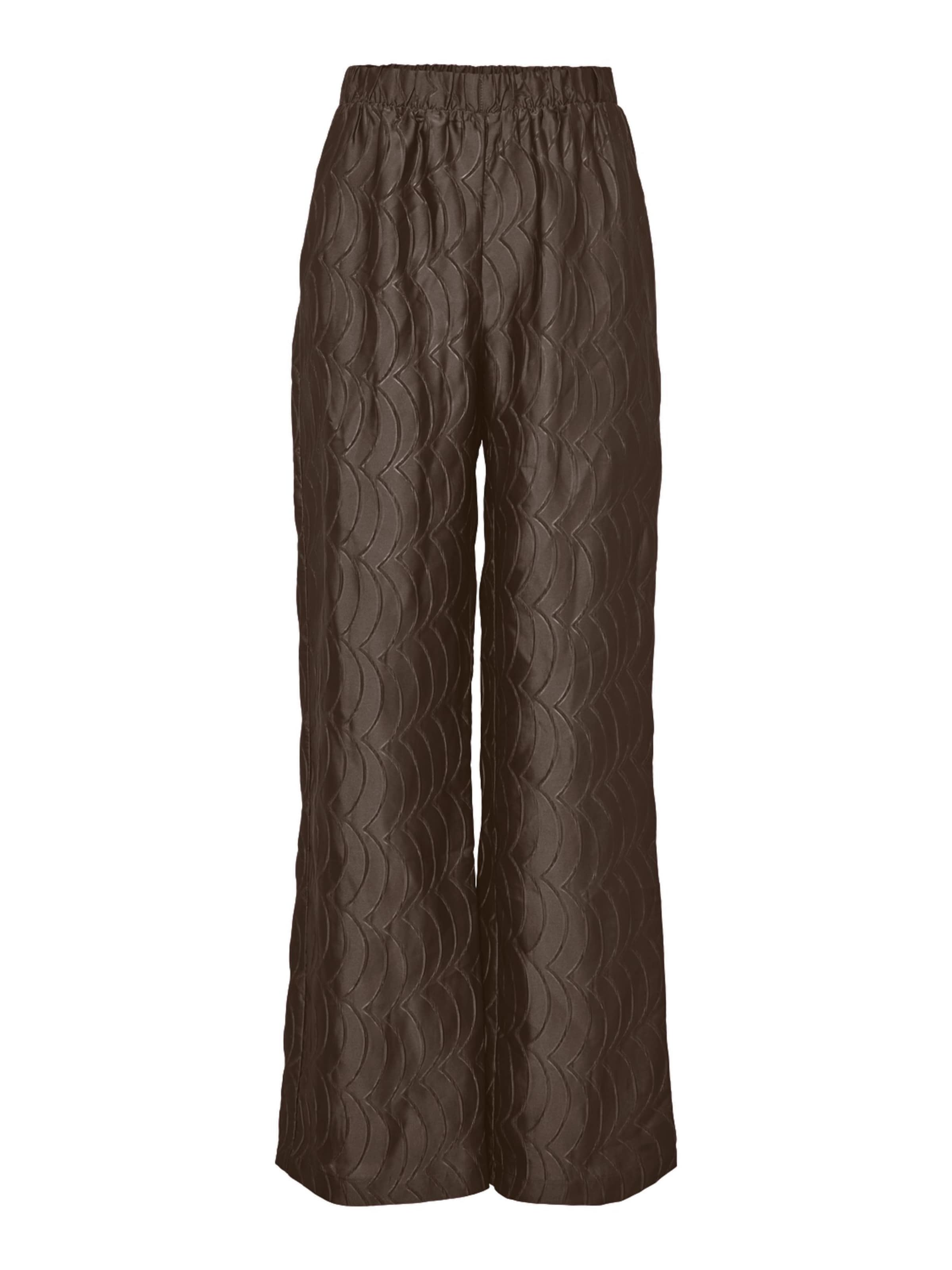 Wide leg Pantaloni di YAS in marrone: frontale