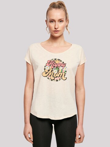T-shirt 'Mothers Day Floral Design Happy Mom Motherhood Appreciation' F4NT4STIC en beige : devant