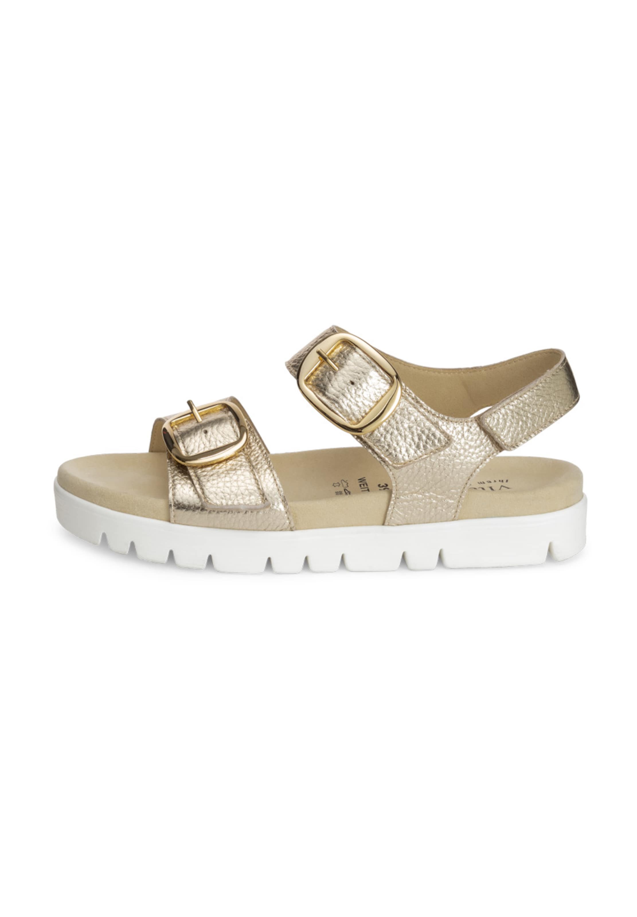 VITAFORM Strap Sandals in Gold
