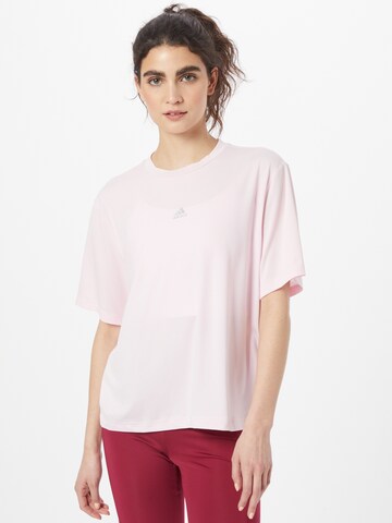 ADIDAS SPORTSWEAR - Camisa funcionais 'You For You' em rosa: frente