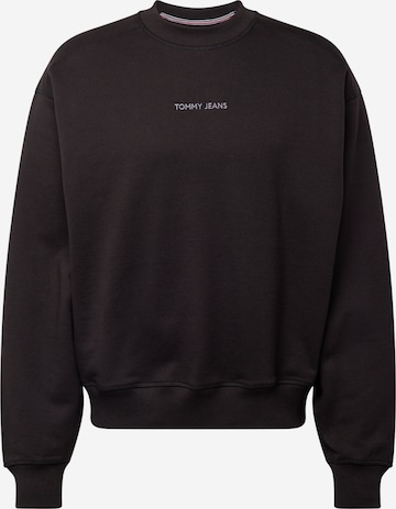 Tommy Jeans Sweatshirt 'CLASSICS' in Zwart: voorkant