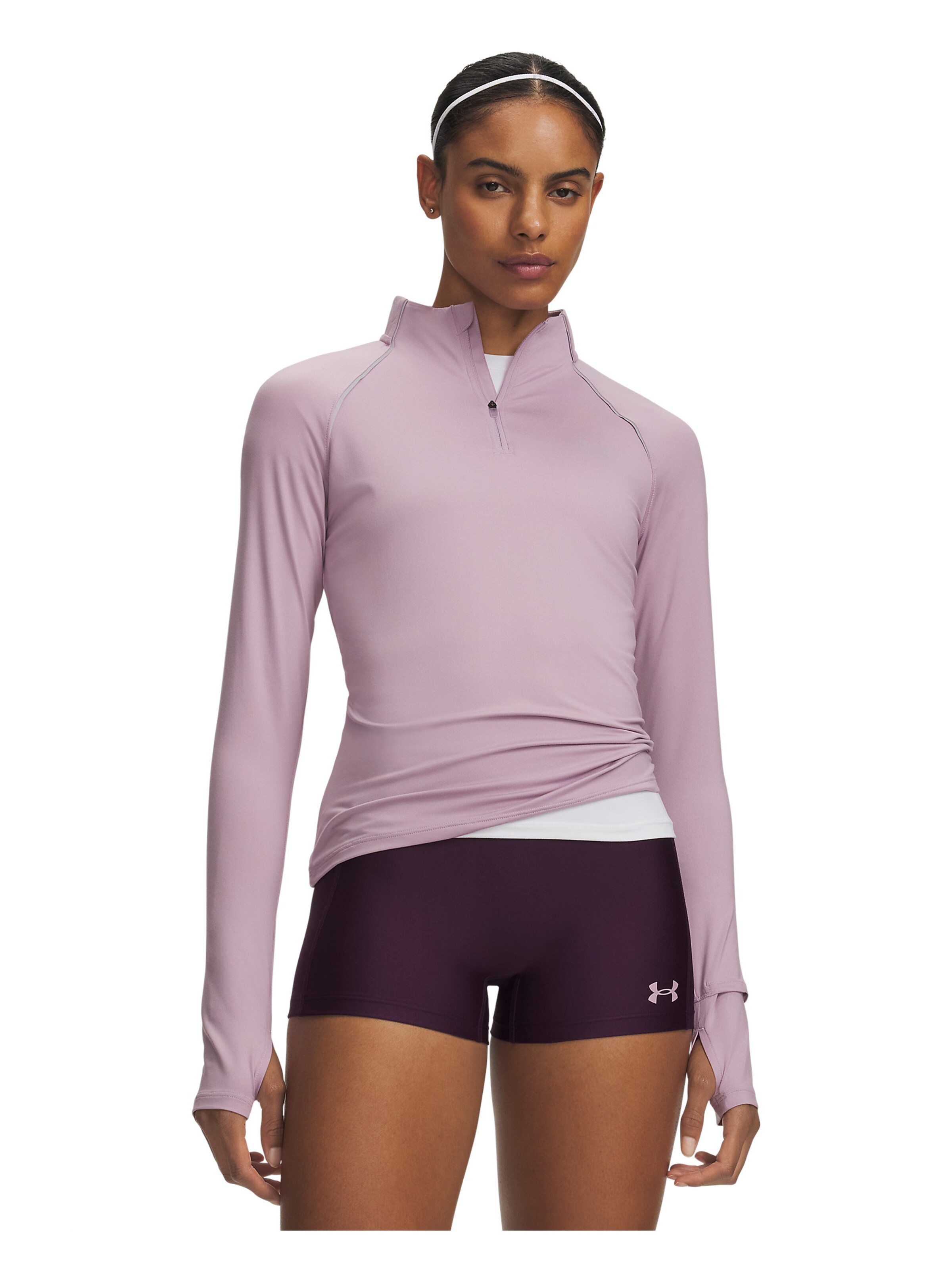 UNDER ARMOUR Functioneel shirt 'Velociti' in Roze: voorkant
