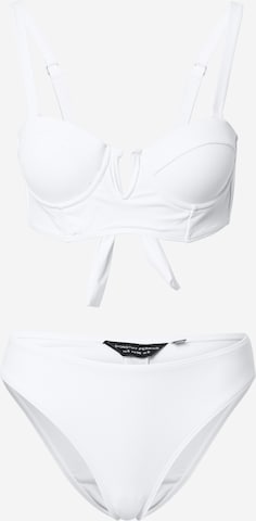 Dorothy Perkins Balconette Bikini in White: front